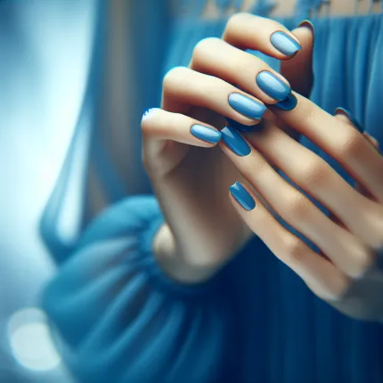 Синий цвет ногтей: значение и символика